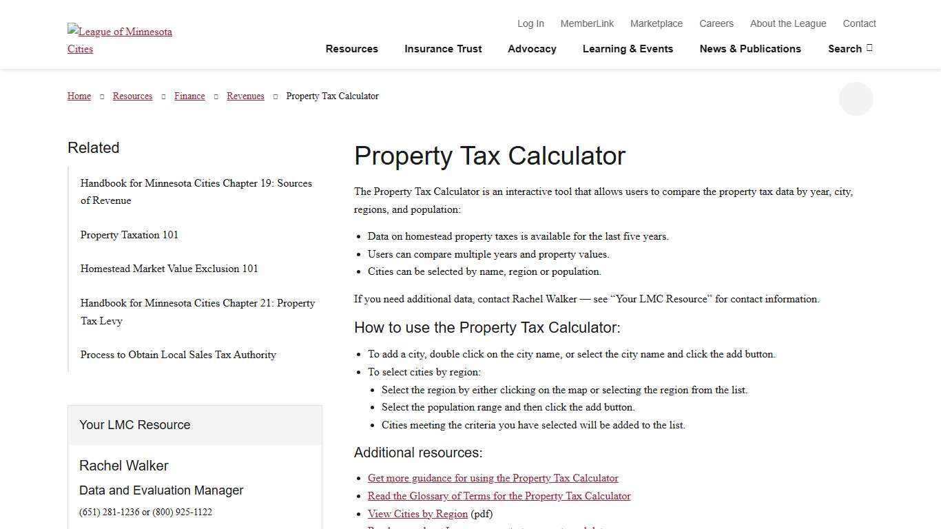Property Tax Calculator - League of Minnesota Cities